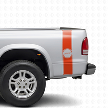 Sportliches Retro-Style Heckseiten-Streifen Vinyl Aufkleber Set für Dodge Dakota 1997+_4