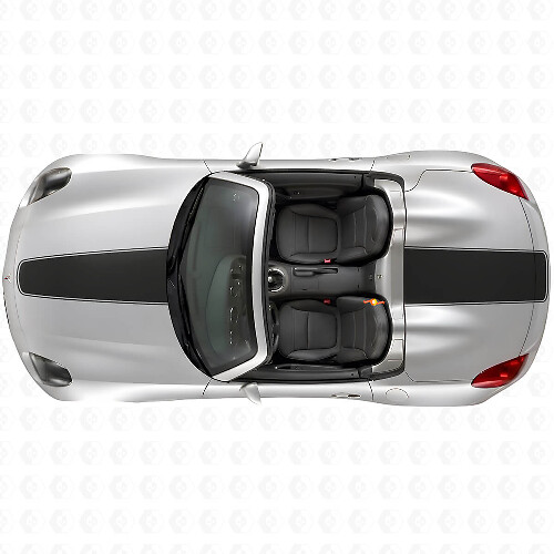 Racing Motorhauben- und Kofferraumstreifen Vinyl-Aufkleberset für Pontiac Solstice 2007+