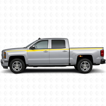 Akzent Seitenstreifen Vinyl-Aufkleber Set für Chevrolet Silverado 2014+_5