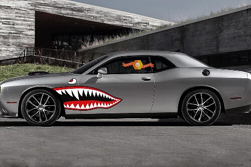 Seitenakzent-Retro-Kampfflugzeug-Mundstreifen-Kit, universell passend für viele Fahrzeuge, Charger Challenger