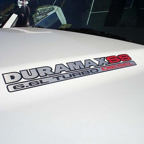 Duramax SS 6,6L Turbo Diesel Motorhauben-Vinylaufkleber-Set für Chevy GMC Trucks
