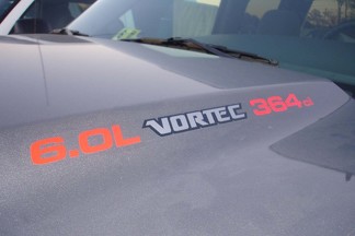 6.0L Vortec 364ci dreifarbige Motorhaubenaufkleber: Passend für Chevrolet Silverado GMC Sierra Trucks
