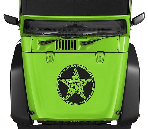 Oscar Mike M4 AK Bullet Star Hauben-Vinylaufkleber für Jeep Wrangler