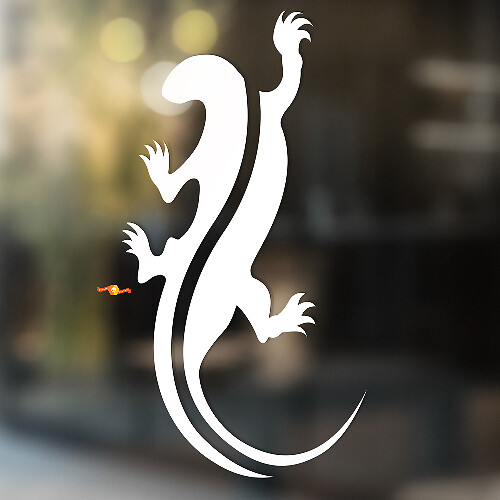 Gecko Eidechse Vinyl Kunst Wand Fenster Badezimmer Aufkleber Aufkleber #3
