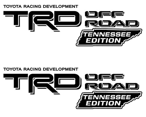 TRD OFF ROAD Bettaufkleber Tennessee Edition Toyota Tacoma Tundra 4X4 Sport
