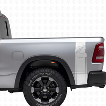 Individuelles C-förmiges Vinyl-Aufkleber-Set für hintere Seitenstreifen für Dodge Trucks_5