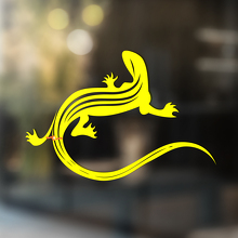 Gecko Eidechse Vinyl Kunst Wand Fenster Badezimmer Aufkleber Aufkleber #4
_3