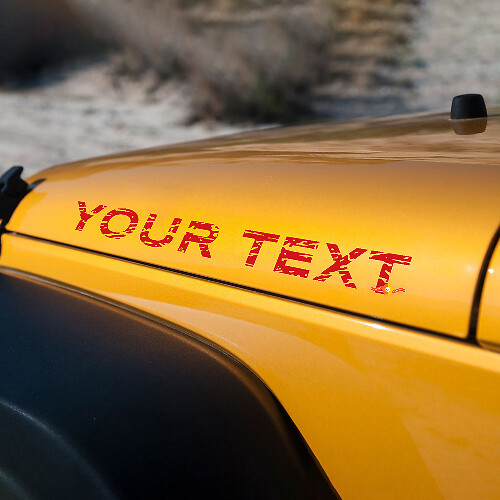Aufkleber für die Motorhaube des Jeep Wrangler in Distressed-Optik
