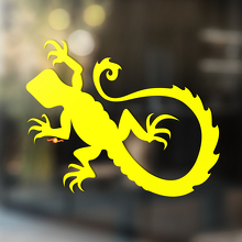 Gecko Eidechse Vinyl Kunst Wand Fenster Badezimmer Aufkleber Aufkleber #6
_3