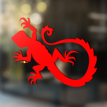 Gecko Eidechse Vinyl Kunst Wand Fenster Badezimmer Aufkleber Aufkleber #6
_4