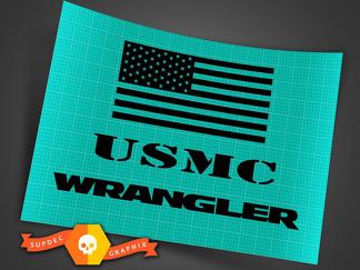 Jeep Wrangler Fender Logo schwarz amerikanische Flagge umgekehrte Aufladung USMC