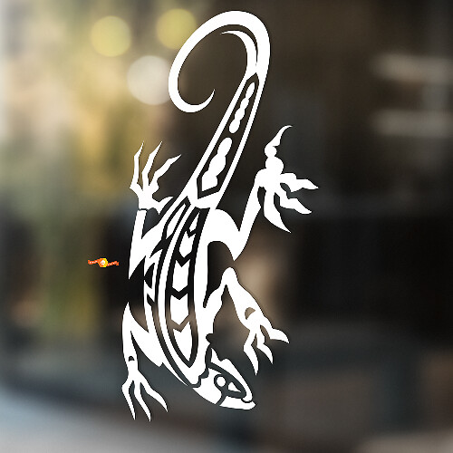Gecko Eidechse Vinyl Kunst Wand Fenster Badezimmer Aufkleber Abziehbild #7
