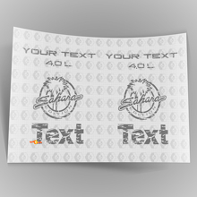 Jeep Wrangler Sahara 4.0 TJ Kotflügellogos Distressed 1997 -2006 2