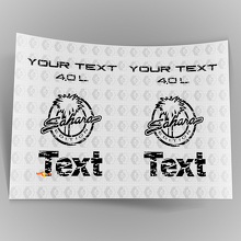 Jeep Wrangler Sahara 4.0 TJ Kotflügellogos Distressed 1997 -2006 3