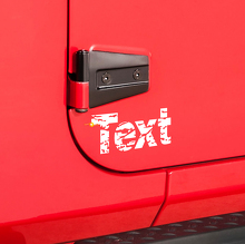 Abgegriffener individueller Text Seitentür-Aufkleber für Jeep Wrangler 2