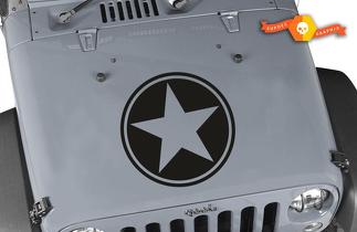 Jeep Wrangler Freedom Edition Replik Militärstern Aufkleber 2 Aufkleber