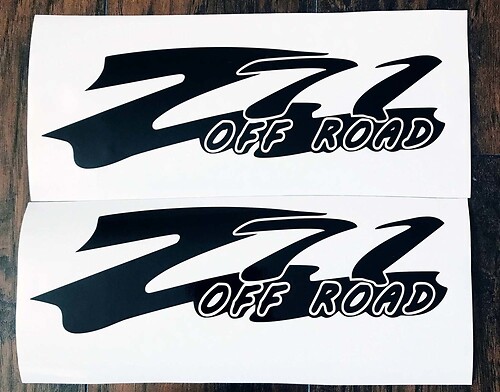 Z71 Off Road Body Tailgate Fender Aufkleber 2PC Set Körper Fenster Aufkleber Vinyl für Silverado Tahoe GMC Sierra c3
