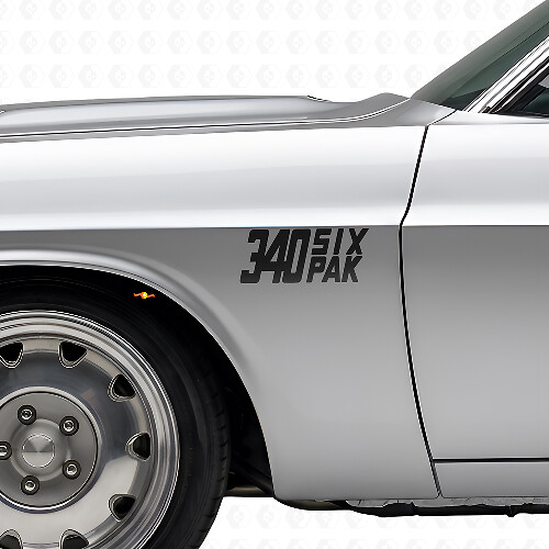 340 Six Pak Seiten-Vinyl-Aufkleberset für Dodge Viper Charger Ram Challenger_1