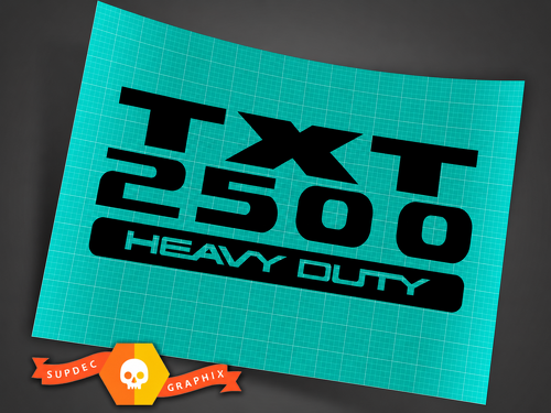 TXT 2500 Heavy Duty Lettering — Vinyl-Aufkleber (Universal) für Dodge Ram 1500