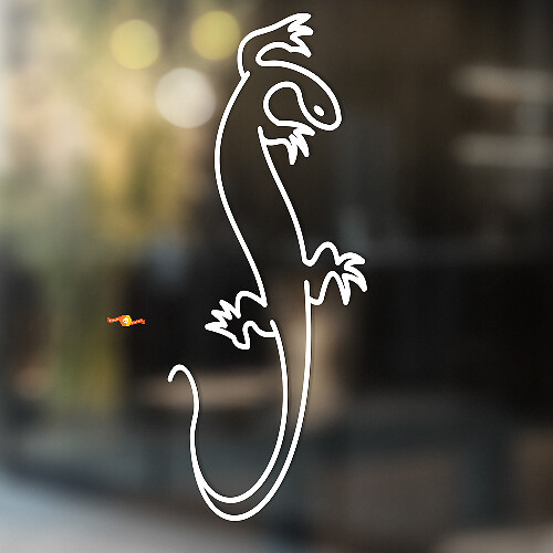 Gecko Eidechse Vinyl Kunst Wand Fenster Badezimmer Aufkleber Abziehbild #11
