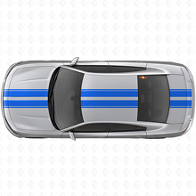 Duales Racing Oberkörper-Streifen Vinyl-Aufkleber-Set für Dodge Charger_2