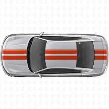 Duales Racing Oberkörper-Streifen Vinyl-Aufkleber-Set für Dodge Charger_4