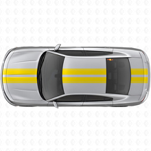 Duales Racing Oberkörper-Streifen Vinyl-Aufkleber-Set für Dodge Charger_5