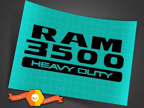 Ram 3500 Heavy Duty Vinyl-Aufkleberpaar für Dodge Ram