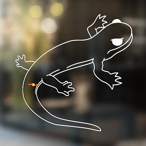 Gecko Eidechse Vinyl Kunst Wand Fenster Badezimmer Aufkleber Aufkleber #13
_1