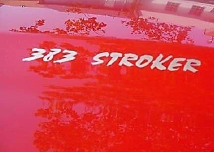 383 STROKER Motorhauben-Aufkleber, Farbe Ihrer Wahl
