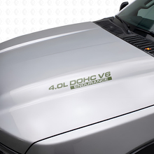 4.0L DOHC V6 Endurance Motorhauben Vinyl Aufkleber Set für Nissan Xterra Titan_3