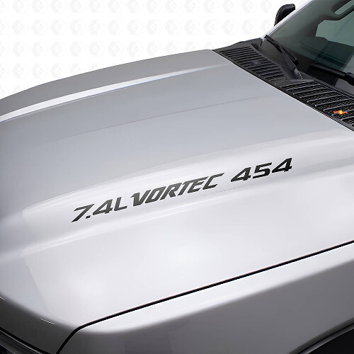 7,4L Vortec 454 Hauben-Vinylaufkleber Paar für Chevy Trucks