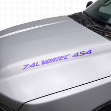 7,4L Vortec 454 Hauben-Vinylaufkleber Paar für Chevy Trucks_2