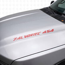 7,4L Vortec 454 Hauben-Vinylaufkleber Paar für Chevy Trucks_4
