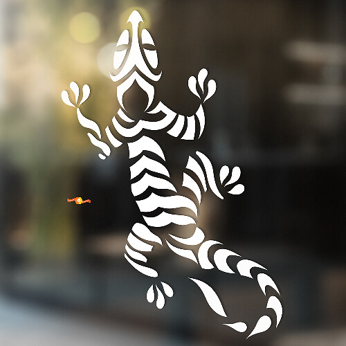 Gecko Eidechse Vinyl Kunst Wand Fenster Badezimmer Aufkleber #15
