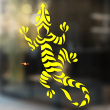 Streifen Gecko Tribal Stil Universeller Vinylaufkleber Sticker_3