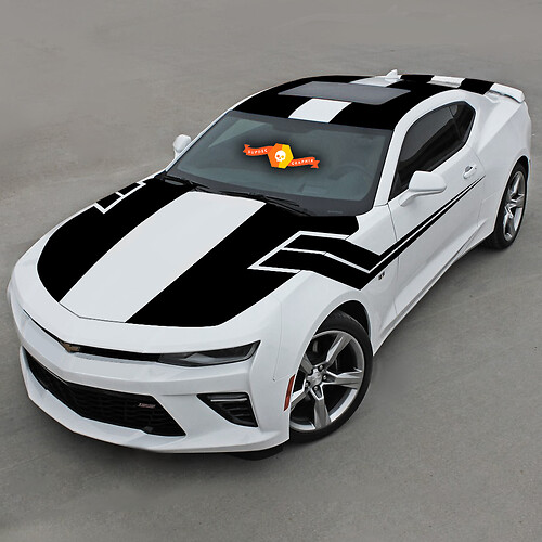 Komplettset mit Ober- und Seitenstreifen für Chevrolet Camaro 2016–2018
