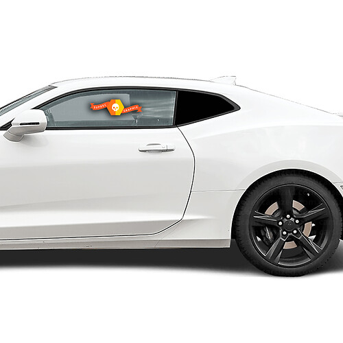Chevrolet Camaro 2016–2018 Seiten-Heckfenster-Verdunkelungs-Akzent-Aufkleber
