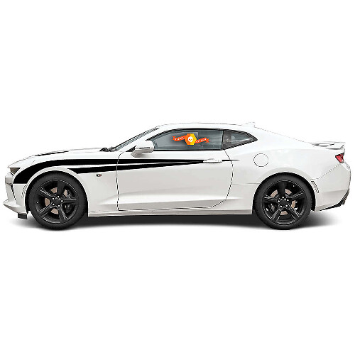 Doppelte Akzentstreifen Seitlicher Kotflügel Vinyl-Aufkleber für Chevrolet Camaro 2016-2018