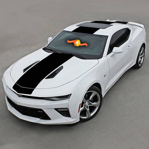 Chevrolet Camaro 2016–2018 Over-The-Top-Streifen auf Motorhaube, Dach und Heck
