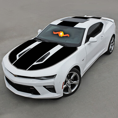 CHEVROLET CAMARO 2016–2018 ÜBER DIE TOP-STREIFEN HAUBE, DACH UND HINTEN
