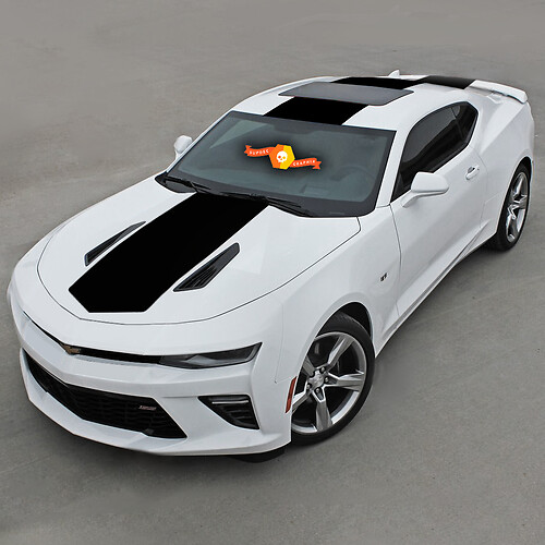 CHEVROLET CAMARO 2016–2018 ÜBER DIE TOP-STREIFEN HAUBE, DACH UND HINTEN
