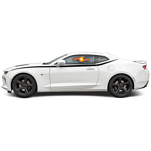 Chevrolet Camaro 2016- 2018 Javelin Vinylstreifen mit Akzent auf der Oberseite
