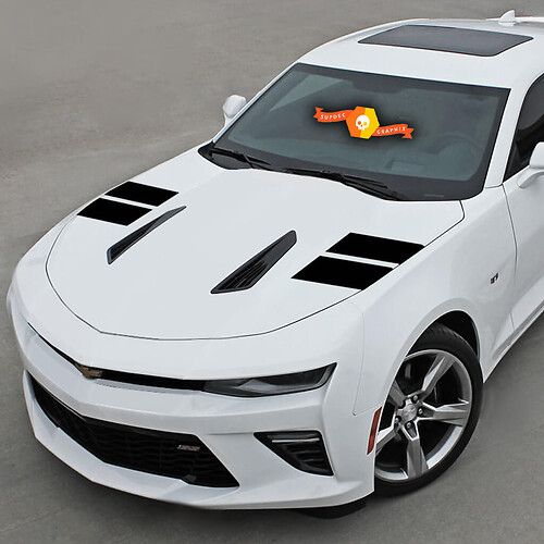 Chevrolet Camaro 2016–2018 Kapuze mit seitlichen Akzent-Vinylstreifen
