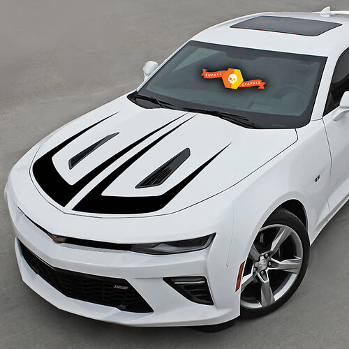 Chevrolet Camaro 2016-2018 Motorhauben-Akzent-Muschel-Vinylstreifen
