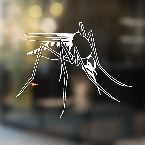 Gnat Moskito Vinyl Kunst Wand Fenster Badezimmer Aufkleber Decal #2
_1