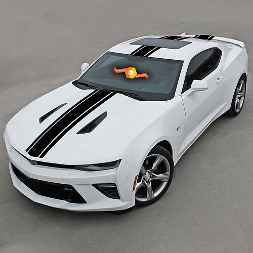Chevrolet Camaro 2010–2020 Top Narrow Center Accent Stripes Aufkleber Aufkleber
