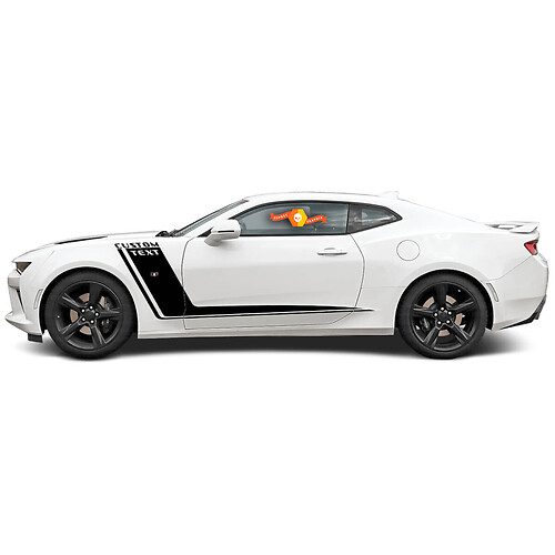 Streifen mit benutzerdefiniertem Text Seiten-Vinylaufkleber für Chevrolet Camaro 2010-2018
