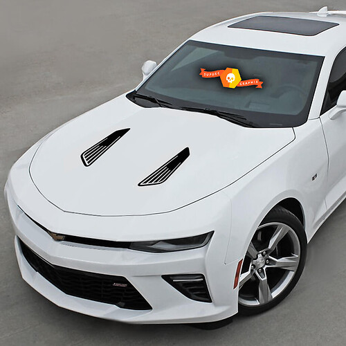 Chevrolet Camaro 2010–2020 Hood Louvers Imitation Accent Sticker Decals
