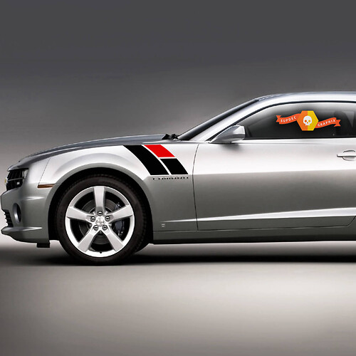 Chevrolet Camaro 2010–2020 Fender Hash Seitenstreifen im 45. Jubiläumsstil
